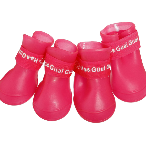 Pet Dog Rain Boots Booties Waterproof Protective Rubber Shoes
